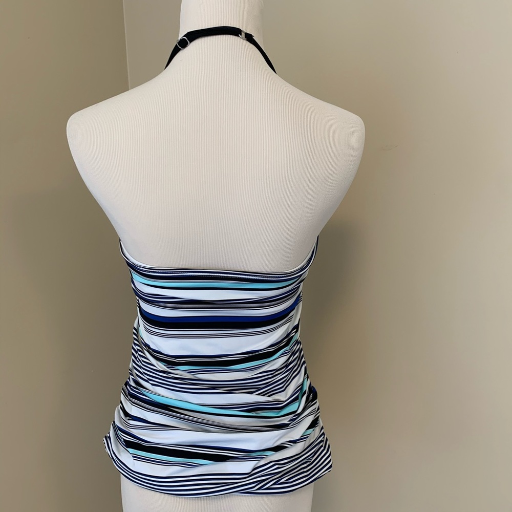 Ruched Tankini Swim Top Size S Halter Strapless - Picture 5 of 16